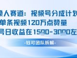 视频号分成计划新赛道玩法,单条收益突破了120W,综合收益在3k上下