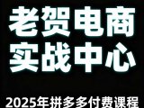 老贺电商2025年拼多多付费课程,用通俗易懂的方法告诉你多多怎么玩