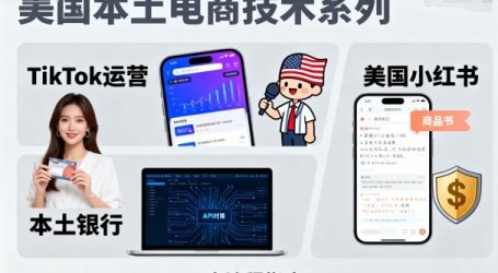 美国本土电商技术，Tiktok 运营篇+美国小红书篇+本土银行篇