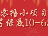 零撸小项目，一个账号保底10-63元，适合新手小白操作，能多账号领低保
