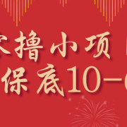 零撸小项目，一个账号保底10-63元，适合新手小白操作，能多账号领低保