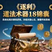 《逐利》道法术器18锦囊,系统化揭示搞钱逻辑,浓缩关键心法,颠覆传统思维