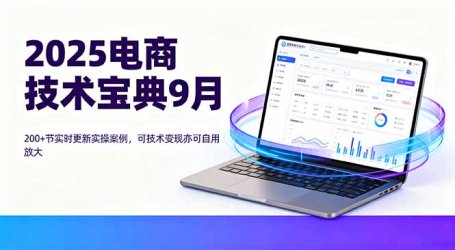 2025电商技术宝典9月：200+节实时更新实操案例，可技术变现亦可自用放大