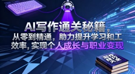 AI写作通关秘籍，从零到精通，助力提升学习和工作效率，实现个人成长与职业变现