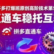 拼多多打爆班原创高阶技术第51期，直通车稳托互转