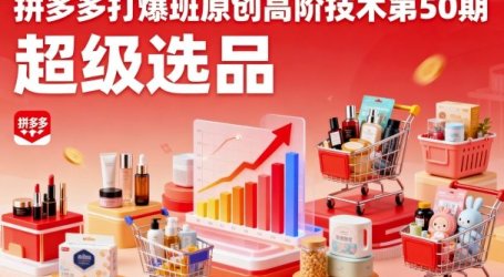 拼多多打爆班原创高阶技术第50期，超级选品