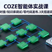 COZE智能体实战课 企业微信对接/知识库调试/零代码发布.3天搭建高效AI系统