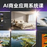AI商业应用系统课，室内-软装-建筑-景观，智能设计+效果图+动画画实战