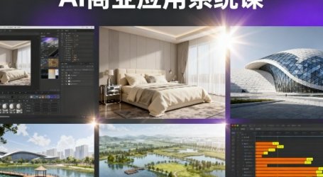 AI商业应用系统课，室内-软装-建筑-景观，智能设计+效果图+动画画实战