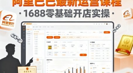 阿里巴巴最新运营课程，1688零基础开店实操
