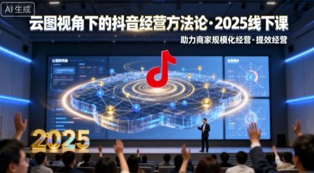 云图视角下的抖音经营方法论，2025线下课，助力商家规模化经营，提效经营(录音+字幕)