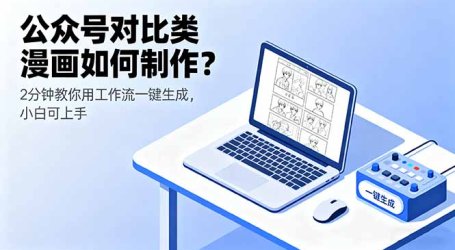 公众号对比类漫画如何制作？2分钟教你用工作流一键生成，小白可上手