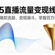2025直播流量变现线下课，IP定位、爆款选题、变现漏斗，掌握百万GMV密码