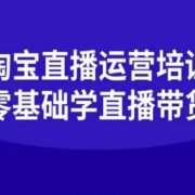 淘宝直播运营培训-零基础学会直播卖货