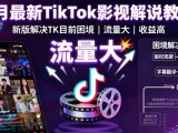 8月最新TikTok影视解说教学,新版解决TK目前困境,流量大,收益高