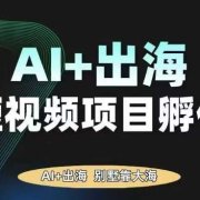 AI·TikTok AI+出海短视频项目孵化,陪你从0-1借助AI实现出海变现