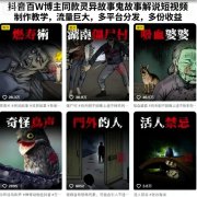 抖音百W博主同款灵异故事鬼故事解说短视频制作教学，流量巨大，多平台分发，多份收益