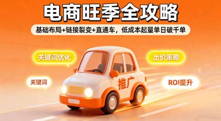 2025电商旺季全攻略，基础布局+链接裂变+直通车，低成本起量单日破千单