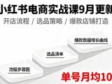 小红书电商实战课9月更新，开店流程/选品策略/爆款店铺打造，单号月均10w+