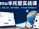 Temu半托管实战课,店铺注册、商品上架、海外仓管理,14天出单月净利破2万