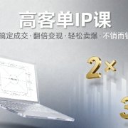 高客单IP课，搞定成交，搞定高客单IP，翻倍变现，轻松卖爆，不销而销