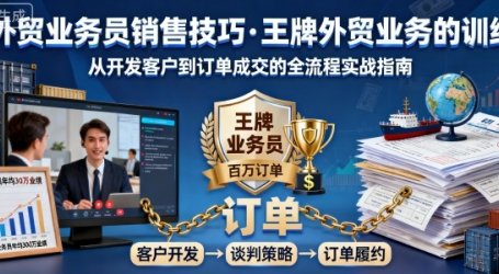 外贸业务员销售技巧,王牌外贸业务的训练