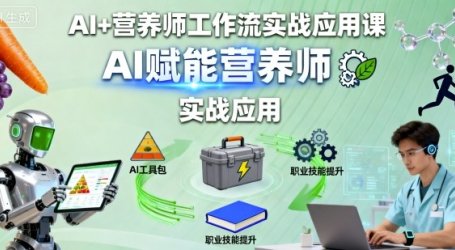 AI+营养师工作流实战应用课，AI赋能营养师