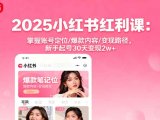 2025小红书红利课:掌握账号定位/爆款内容/变现路径,新手起号30天变现2w+