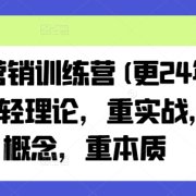 老A营销训练营(更25年10月),轻理论,重实战,轻概念,重本质