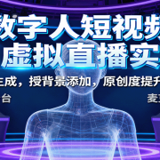数字人短视频与虚拟直播实操，音频提取生成，背景添加，原创度提升及违规规避