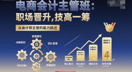 电商会计主管班，职场晋升，技高一筹
