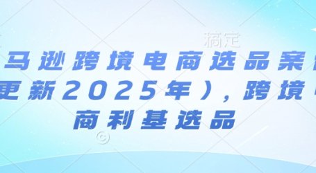 亚马逊跨境电商选品案例(更新2025年10月)，跨境电商利基选品