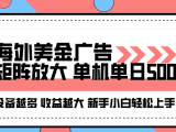 海外美金广告全自动挂机,单机单日500+可矩阵放大设备越多收益越大,新…