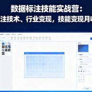 数据标注技能实战营：AI基础、标注技术、行业变现，技能变现月收入1.5W+