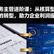 电商财务主管进阶课:从核算型到管理型财务的转型,助力企业利润提升30%