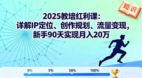 2025教培红利课:详解IP定位、创作规划、流量变现,新手90天实现月入20万