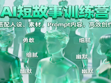 AI短故事训练营:写作搭配人设、素材、Prompt内容,高效创作变现