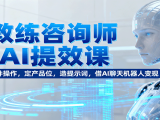 教练咨询师AI提效课：懂硬件操作，定产品位，造提示词，借AI聊天机器人变现