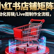 AI+小红书店铺矩阵玩法：AI文案/自动化剪辑/Live图制作全流程，日销5000+