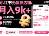 小红书无货源店铺项目,简单易上手,月入9k+,保姆级教程
