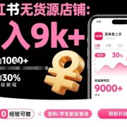 小红书无货源店铺项目,简单易上手,月入9k+,保姆级教程