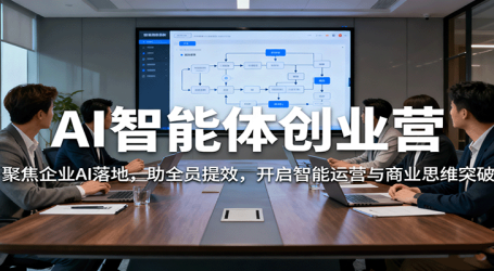 AI智能体创业营:聚焦企业AI落地,助全员提效,开启智能运营与商业思维突破