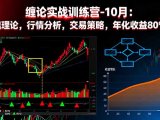 缠论实战训练营-10月:基础理论,行情分析,交易策略,年化收益80%+