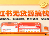 小红书无货源搞钱课:从开店到选品,剪辑运营,售后处理,全流程解锁赚钱秘籍