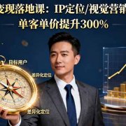 商业咨询变现落地课：IP定位/视觉营销/流量转化，单客单价提升300%
