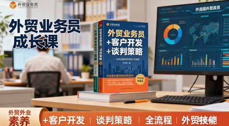 外贸业务员成长课:职业素养+客户开发+谈判策略、掌握全流程外贸技能