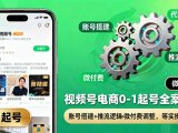 视频号电商0-1起号全案课：账号搭建+推流逻辑+微付费调整，等实操体系