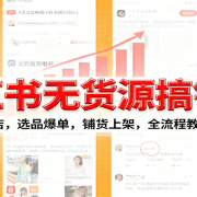小红书无货源爆单课:10分钟开店,选品爆单,铺货上架,全流程教你轻松变现