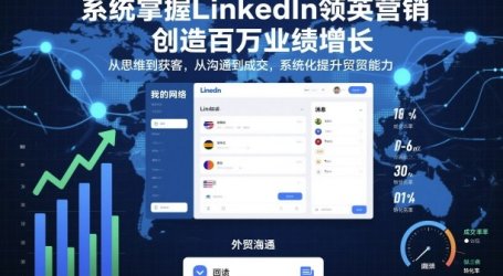 系统掌握LinkedIn领英营销,创造百万业绩增长,从思维到获客,从沟通到成交,系统化提升外贸能力