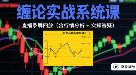 缠论实战系统课:直播录屏回放(含行情分析 + 实操答疑(更新10月)